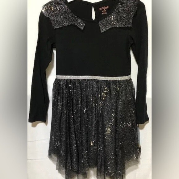 NWT Girl’s sparkle black tutu dress size Large Halloween Wednesday Goth Party - Picture 7 of 7